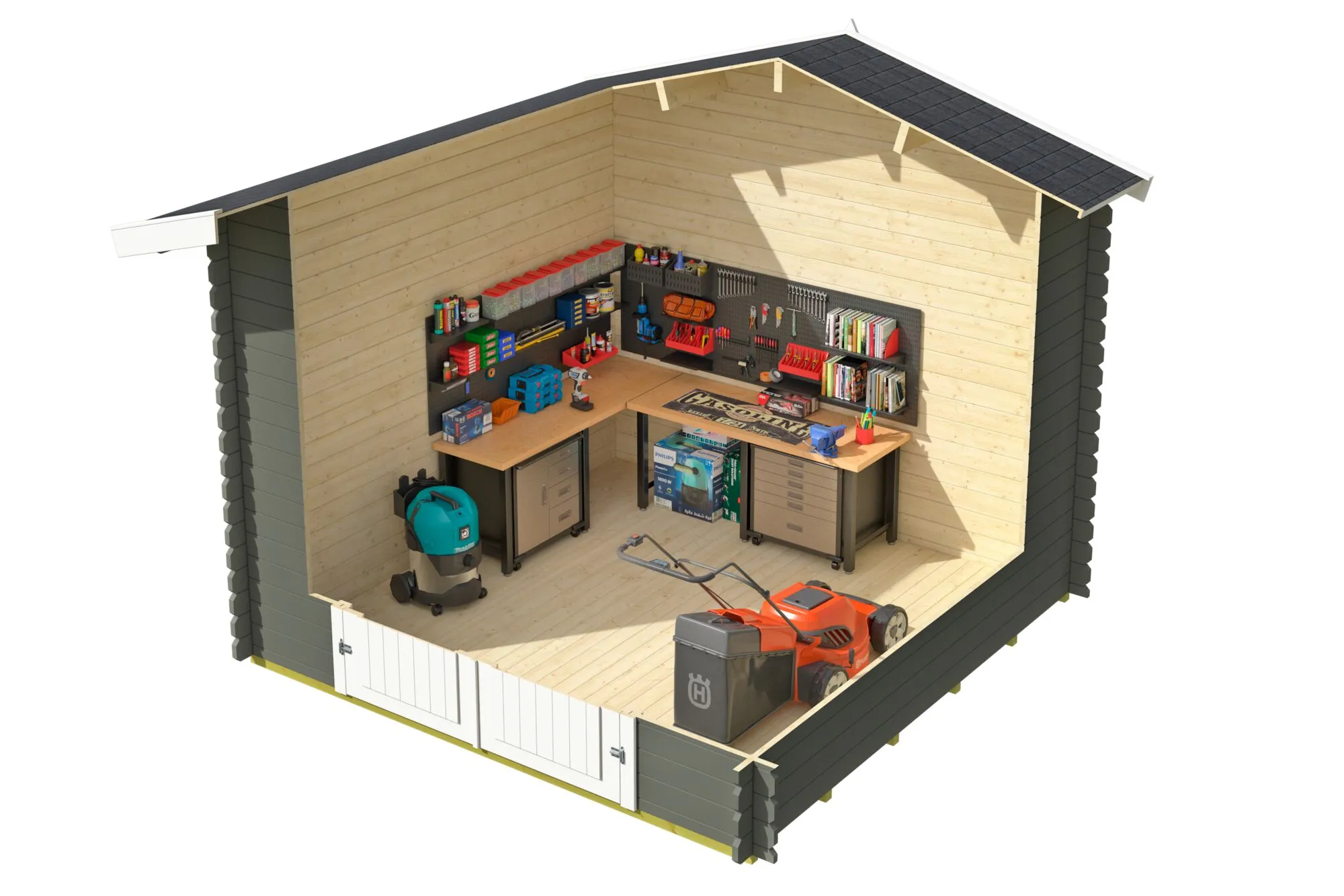 Australien Blockbohlenhaus Plus280x280cm