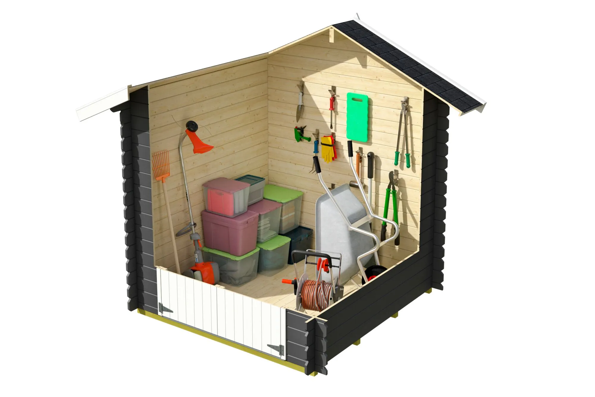 Blockbohlenhaus Neuseeland 180x180x222cm