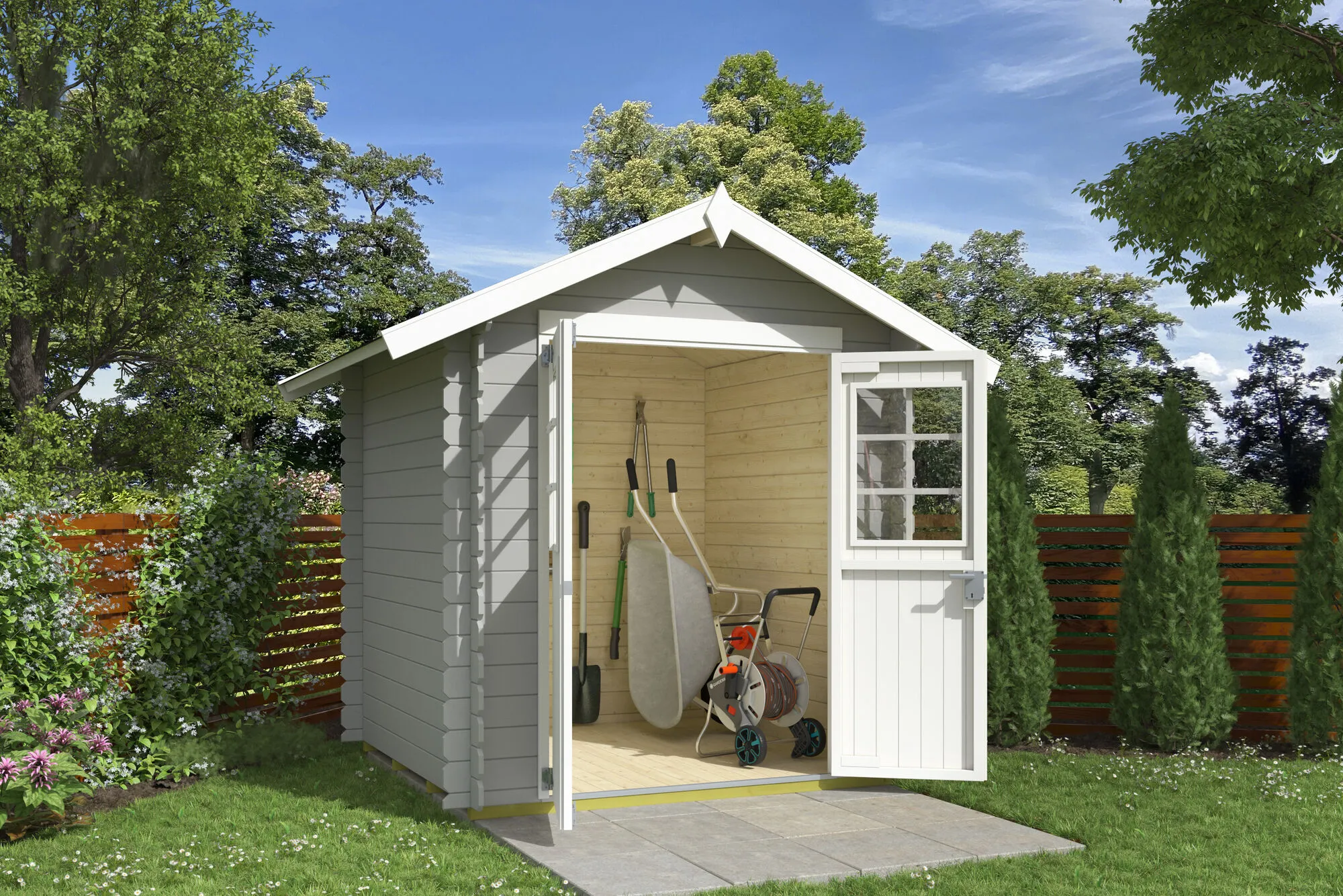 Blockbohlenhaus Neuseeland 180x180x222cm