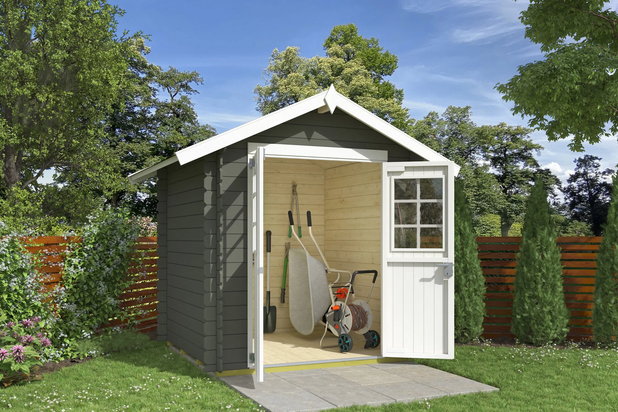 Blockbohlenhaus Neuseeland 180x180x222cm