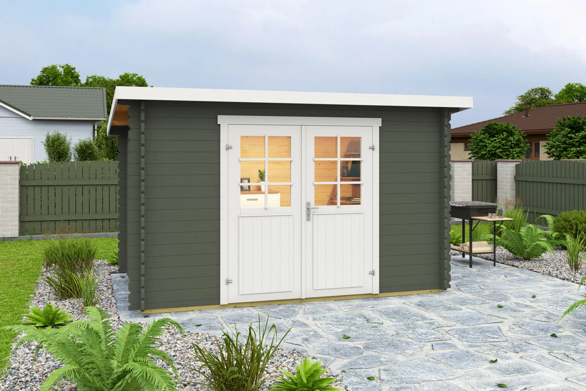 \\iks-3450982346\Artikelbilder\Gartenkatalog\2026\Blockbohlenh&auml;user\88100172 - Blockbohlenhaus Malta 1 Gr&uuml;ngrau (1).jpg