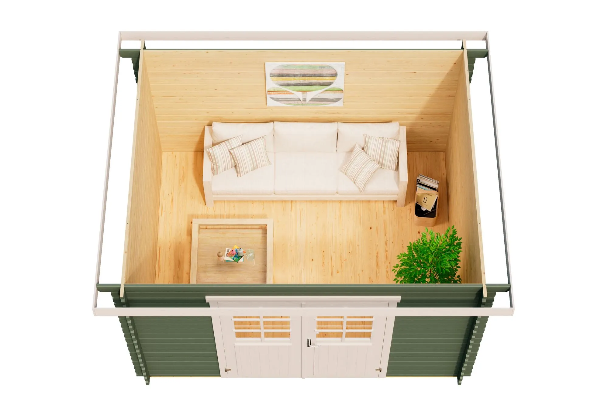 Malta 2 Blockbohlenhaus 28mm 300x250cm