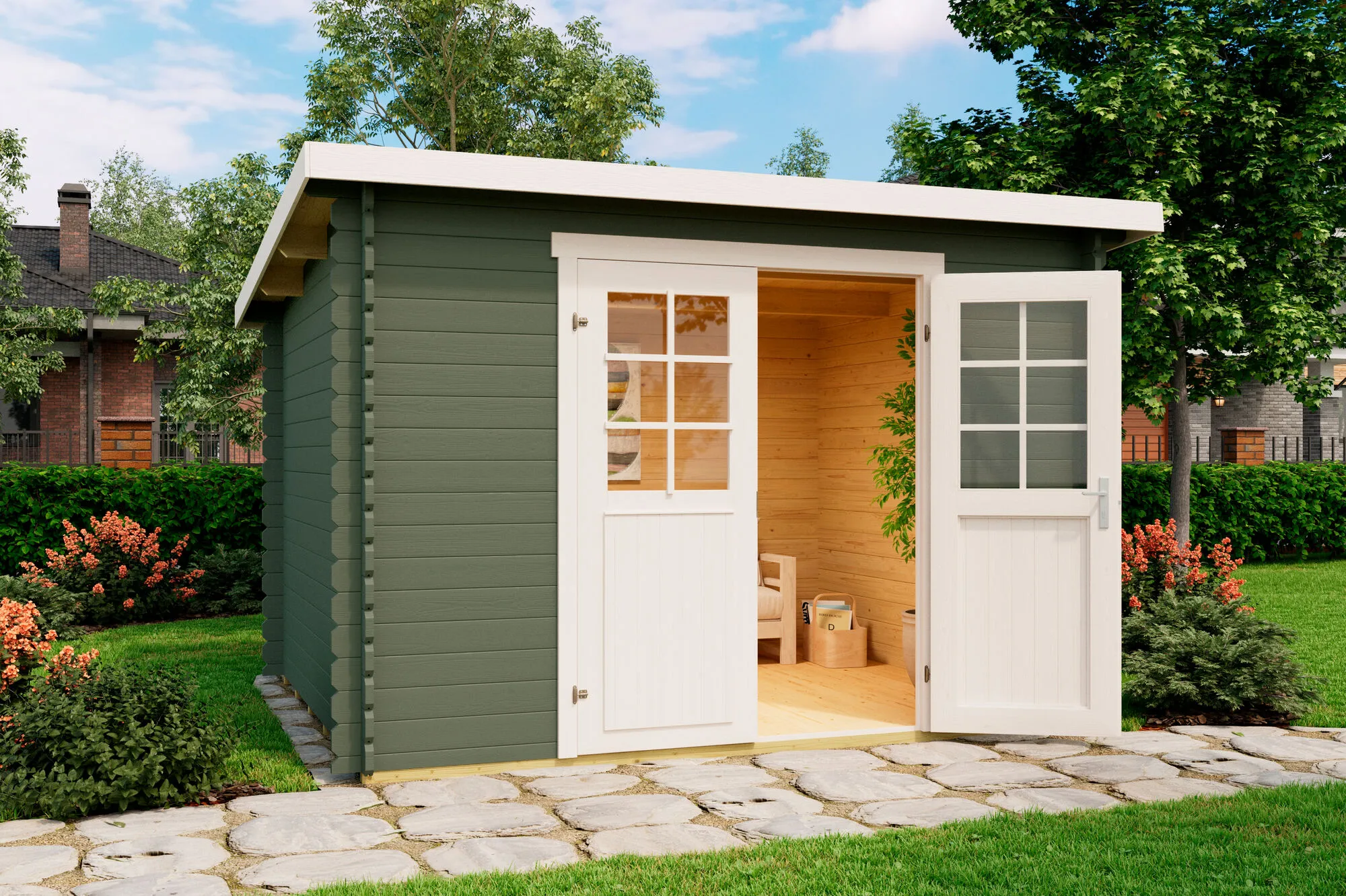 \\iks-3450982346\Artikelbilder\Gartenkatalog\2026\Blockbohlenh&auml;user\88100174 - Blockbohlenhaus Malta 2 Gr&uuml;ngrau (1).jpg