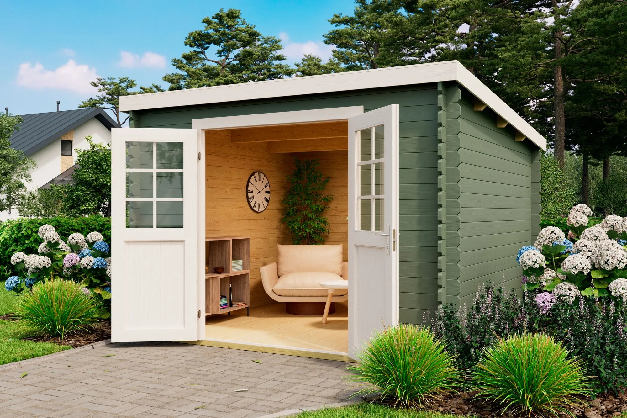 Malta 3 Blockbohlenhaus 28mm 292x292cm