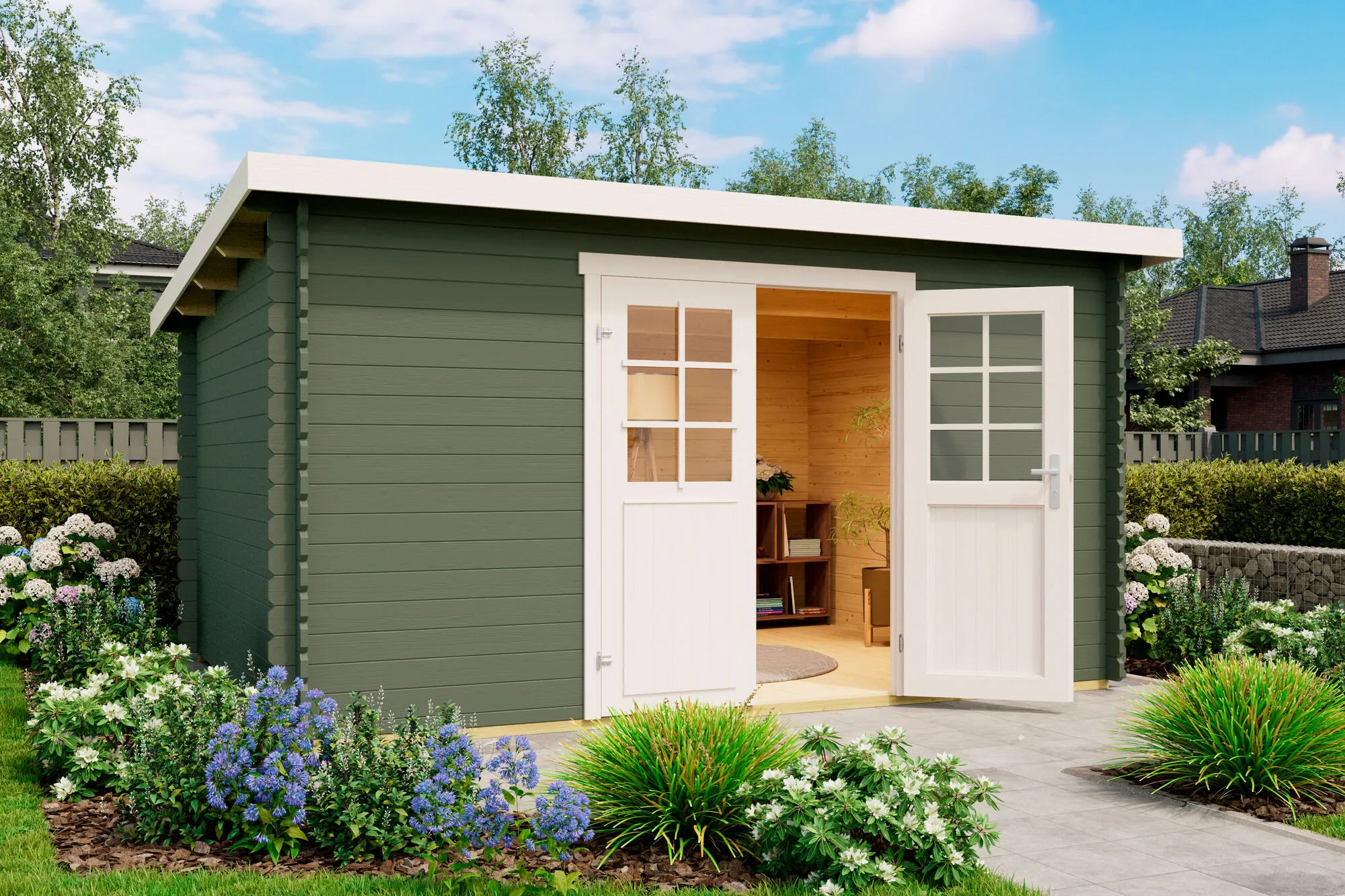 Malta 4 Blockbohlenhaus 28mm 392x292cm