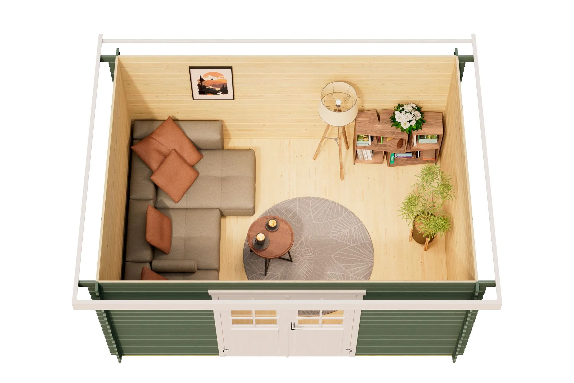 Malta 4 Blockbohlenhaus 28mm 392x292cm