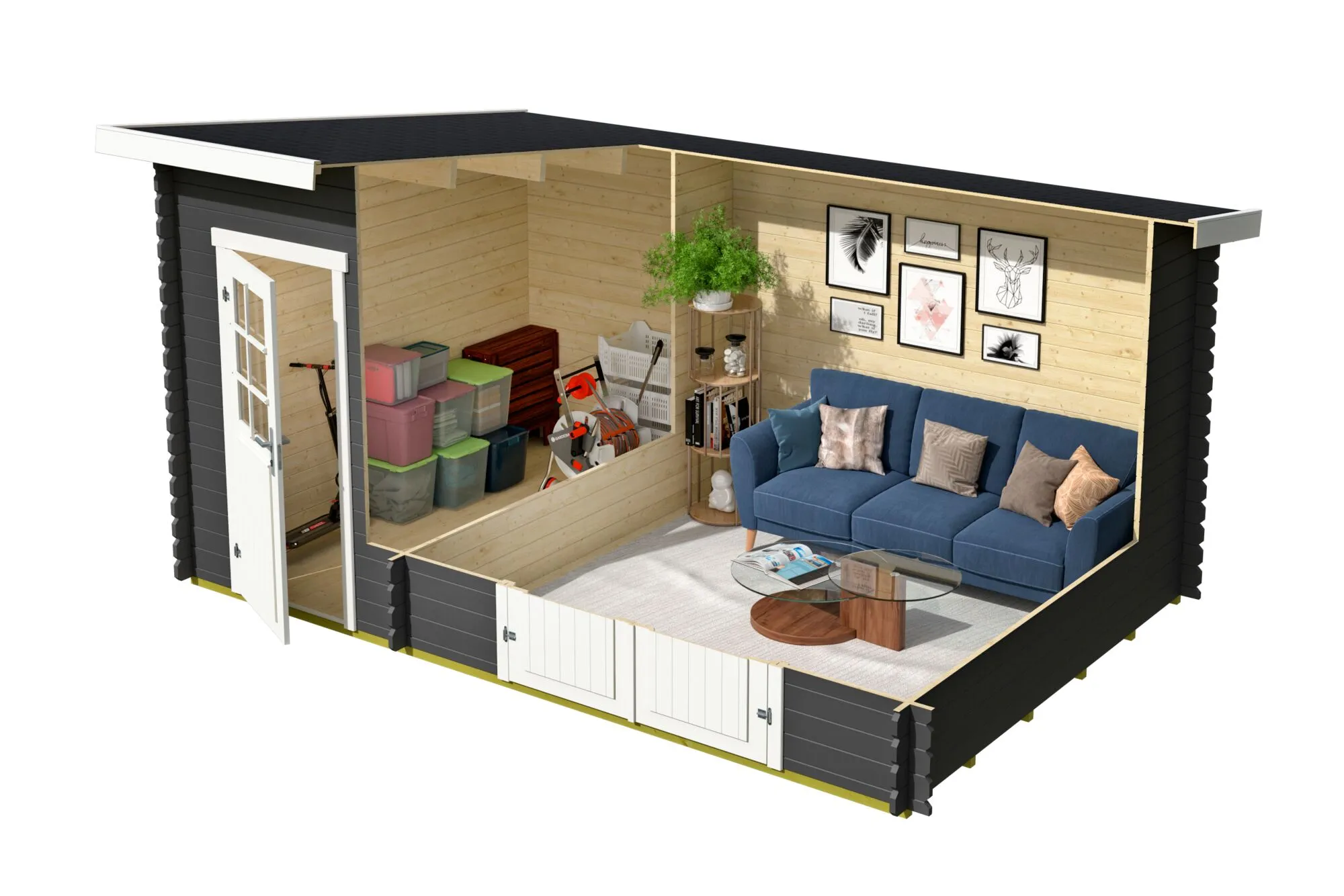 Blockbohlenhaus Belfi 28 mm Wandst&auml;rke