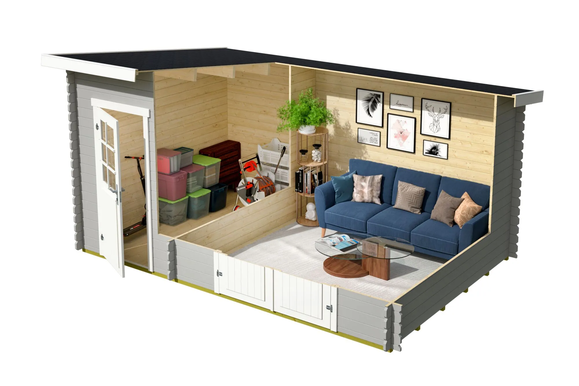 Blockbohlenhaus Belfi 28 mm Wandst&auml;rke