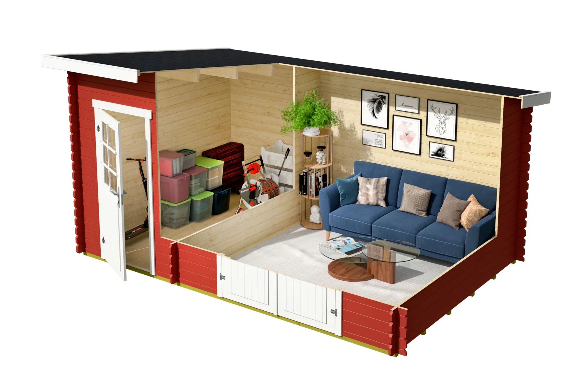 Blockbohlenhaus Belfi 28 mm Wandst&auml;rke