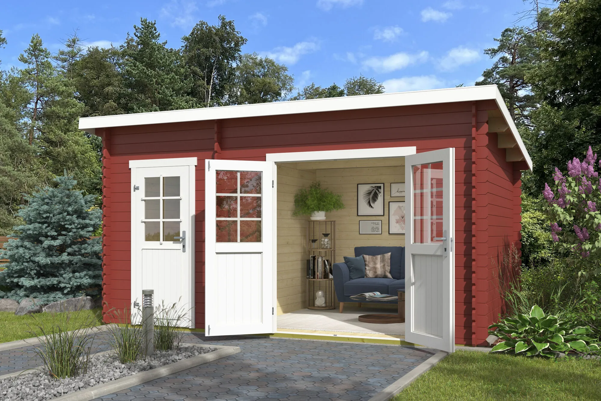 \\iks-3450982346\Artikelbilder\Gartenkatalog\2026\Blockbohlenh&auml;user\88100183 - Blockbohlenhaus Belfi Schwedenrot (1).jpg