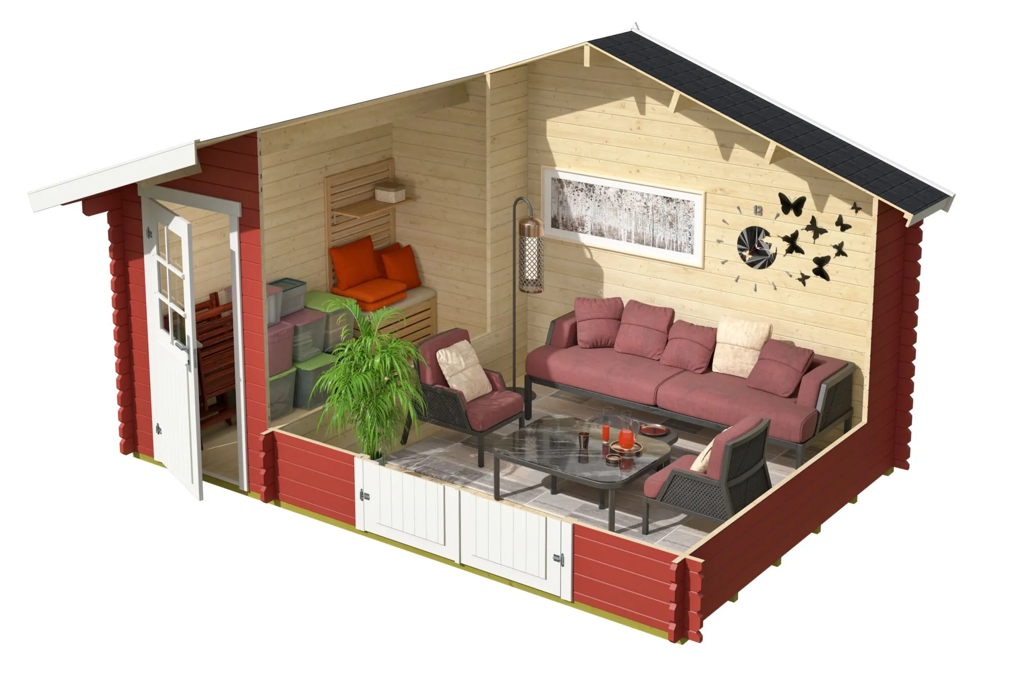 Belmont 2 Blockbohlenhaus 34mm 427x280cm