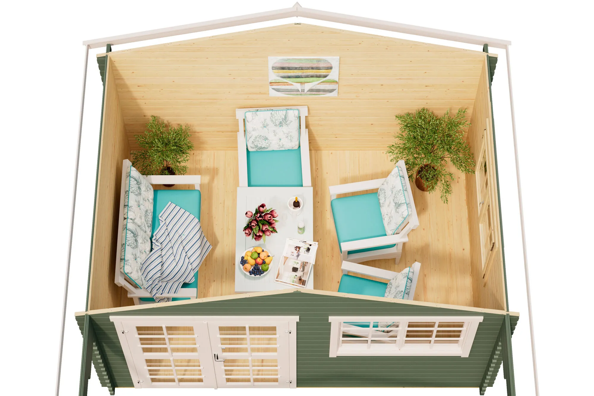 England 1 Blockbohlenhaus 40mm