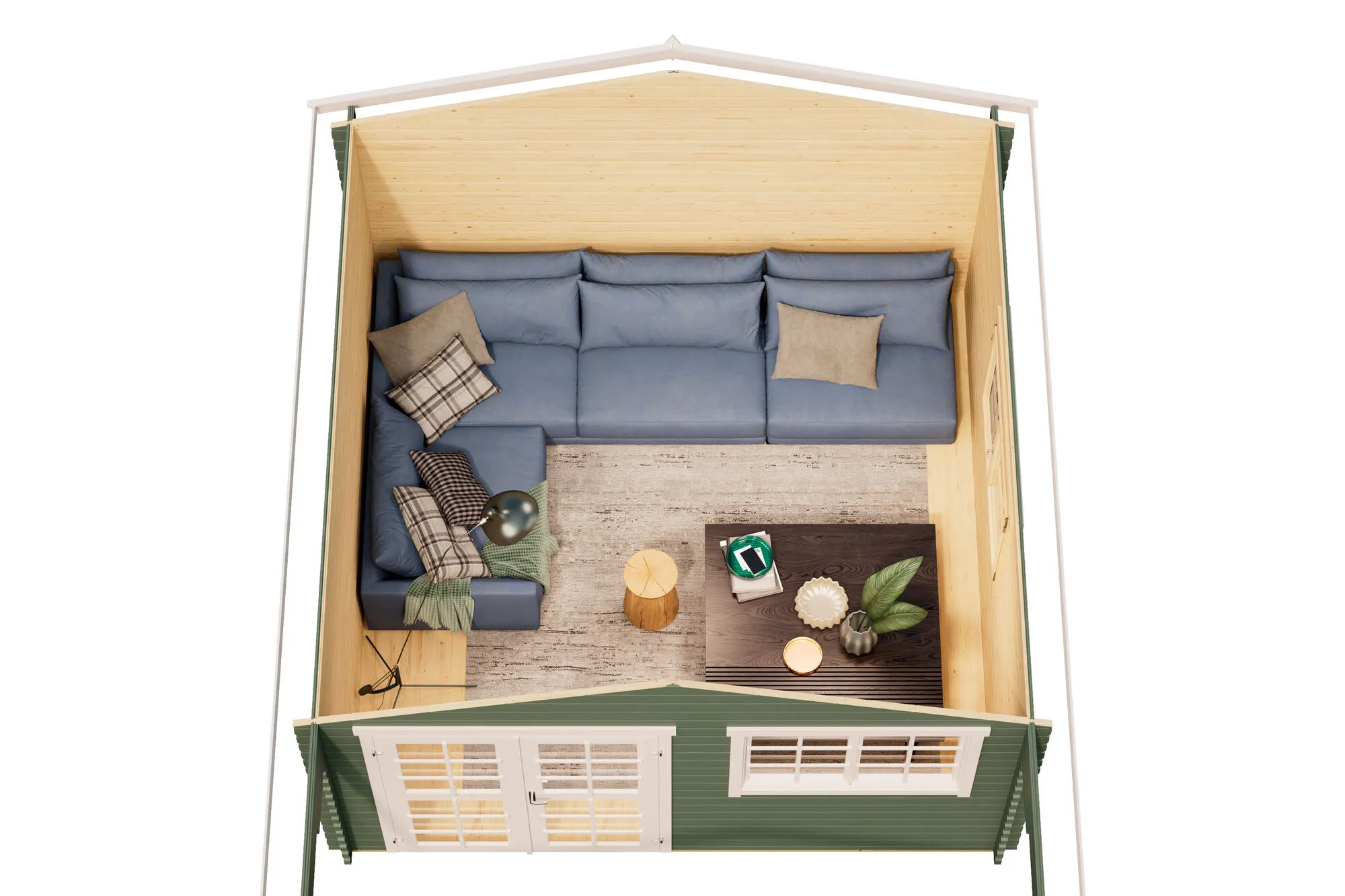 England 2 Blockbohlenhaus 40mm