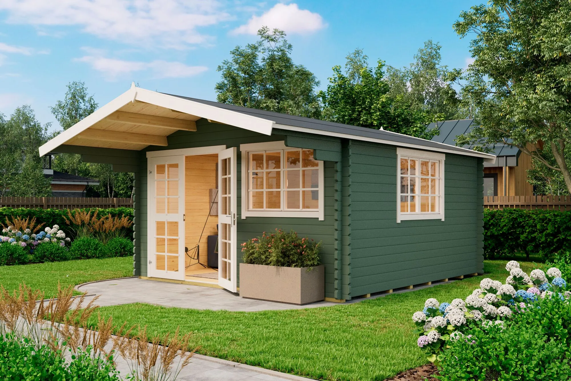 England 2 Blockbohlenhaus 40mm